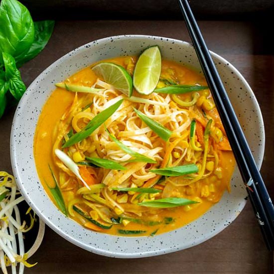 Coconut Curry Noodles With Veggies