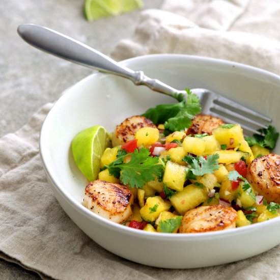 Scallops with Watermelon Salsa