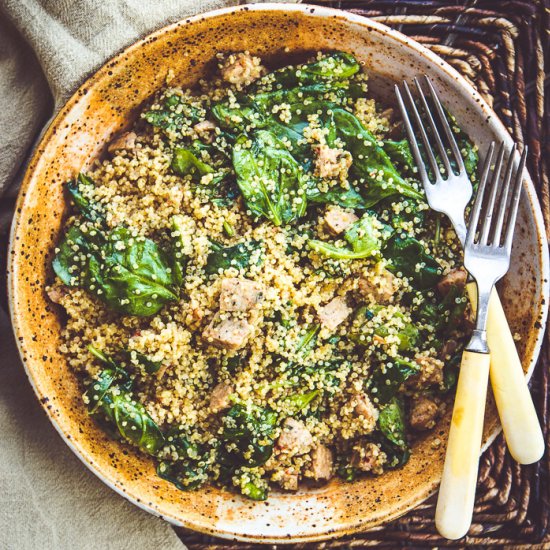 Instant Pot Quinoa Spinach Salad