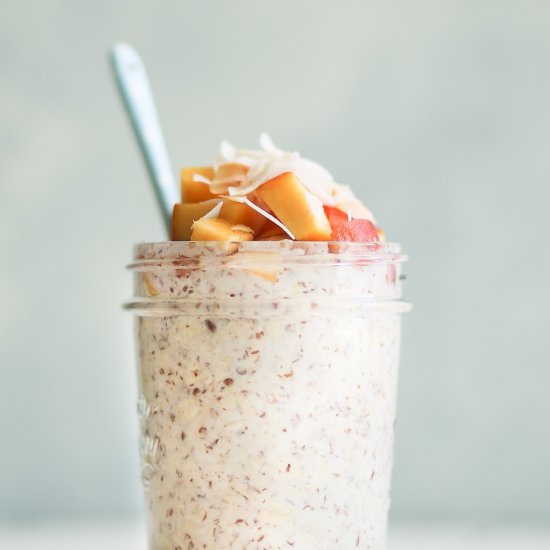 Spiced Peach Overnight Oats