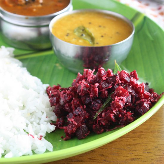 Beetroot Poriyal/Thoran