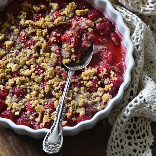 Low Carb Raspberry Crisp