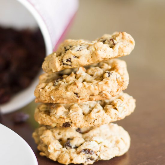 Toasted Oatmeal Raisin Cookies