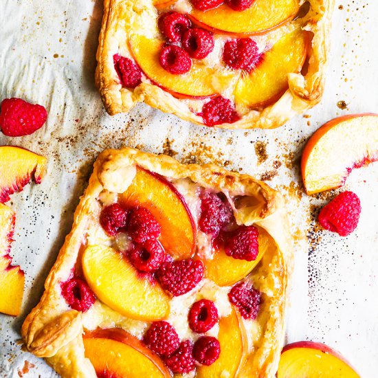 Raspberry Peach Tart