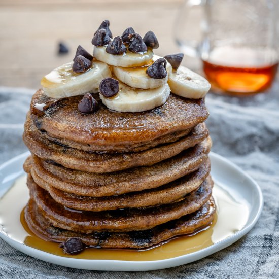 Vegan Chocolate Chip Pancakes