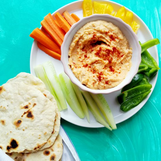 Hummus with Homemade Pita Bread