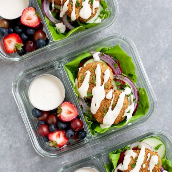 Meal Prep Falafel Lettuce Wraps