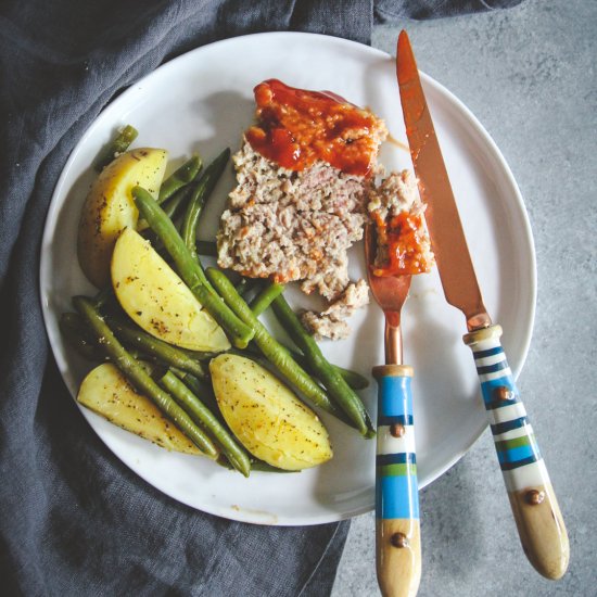 Cheddar Turkey Meatloaf Dinner