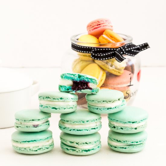 Blueberry Macarons No-Fail Recipe