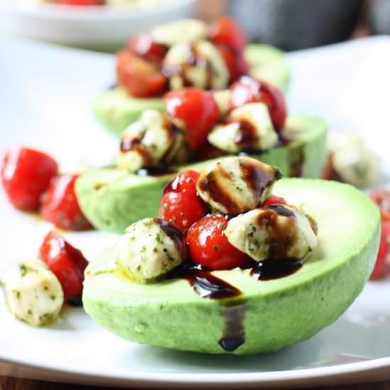 Caprese Stuffed Avocados