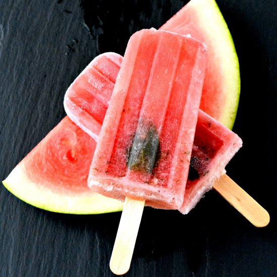 Watermelon Mojito Popsicles