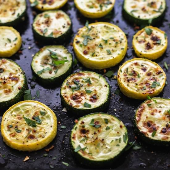 Toaster Oven Broiled Zucchini