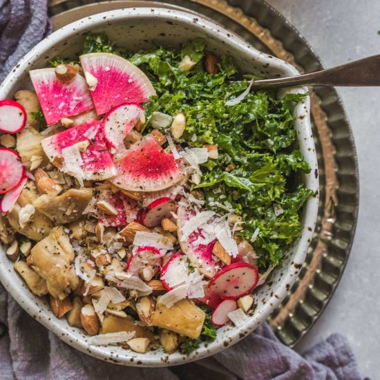 Kale Caesar Salad with Chicken