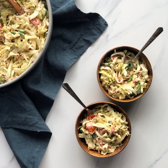 Roasted Tomato & Malt Vinegar Slaw