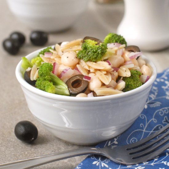 Broccoli and Olive Orzo Salad