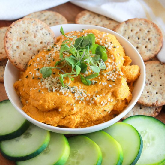 Paleo Roasted Carrot Hummus