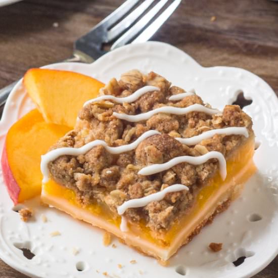 Peach Pie Crumble Bars