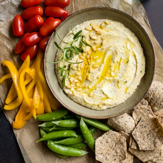 Garlic Rosemary White Bean Dip