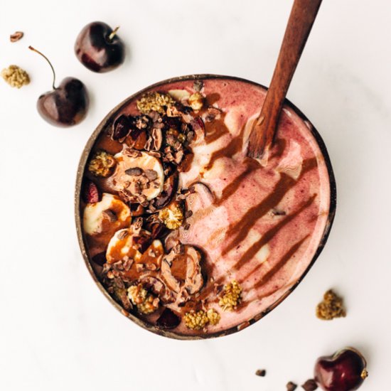 Cherry Breakfast Smoothie Bowl