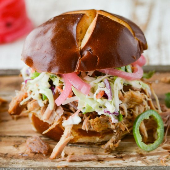 Slow Cooker Pulled Pork Sandwich