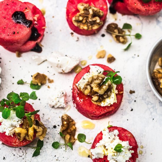 Feta + Watermelon Rounds