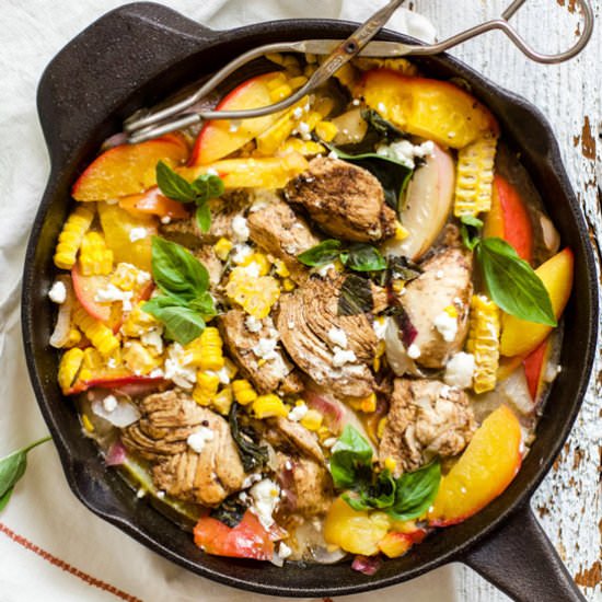 Peach Basil Balsamic Chicken