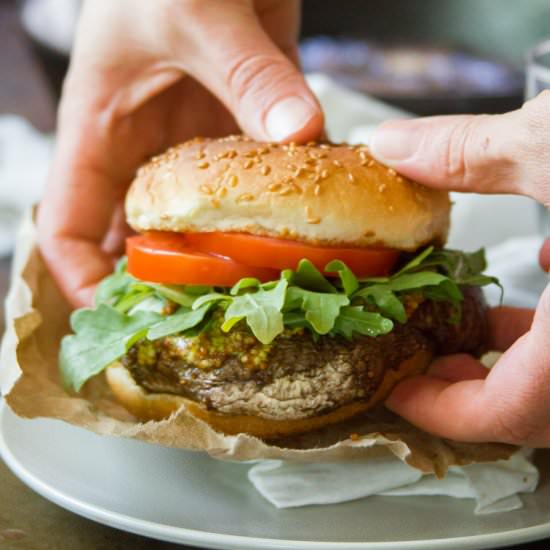 Maple Dijon Portobello Burgers