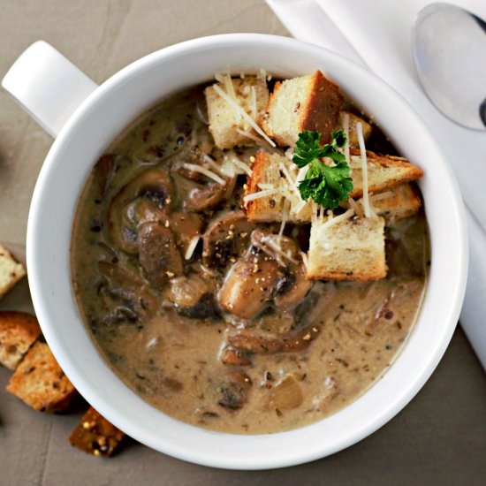 Easy Homemade Mushroom Soup for Two