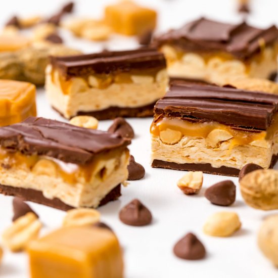 Copycat Snickers bars