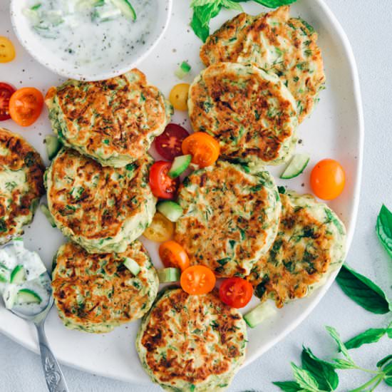 Zucchini Fritters with Feta