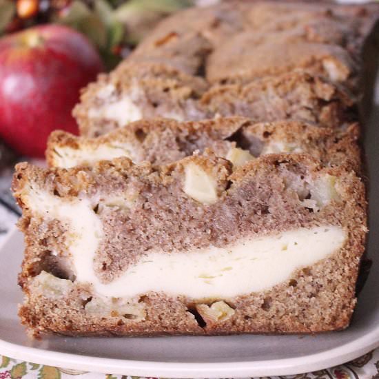 Apple Bread with Cream Cheese