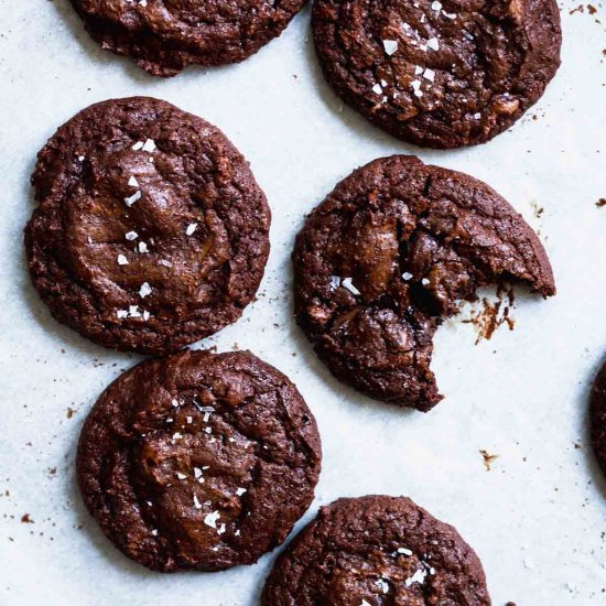 Salted Brownie Cookies