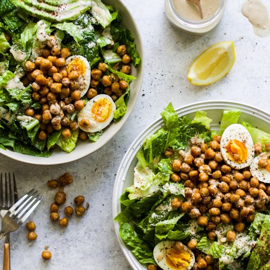 Roasted Chickpea Caesar Salad