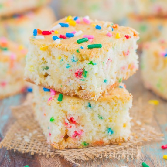 Funfetti Cake Batter Bars