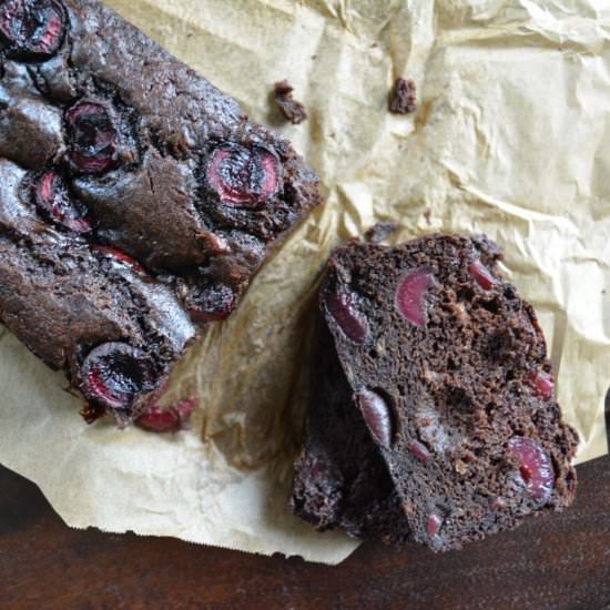 Dark Chocolate Cherry Banana Bread