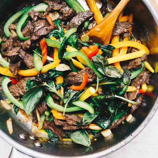 Paleo Whole30 Thai Basil Beef