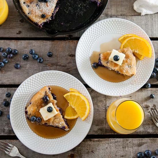 Shortcut Baked Blueberry Pancake