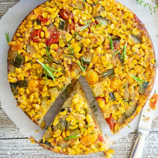 GF Upside-down Veggie Pizza Bread