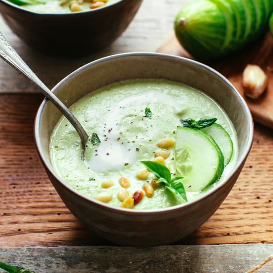 Creamy Cucumber Gazpacho (Raw)