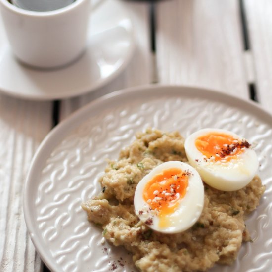 Baba Ganoush and Boiled Eggs