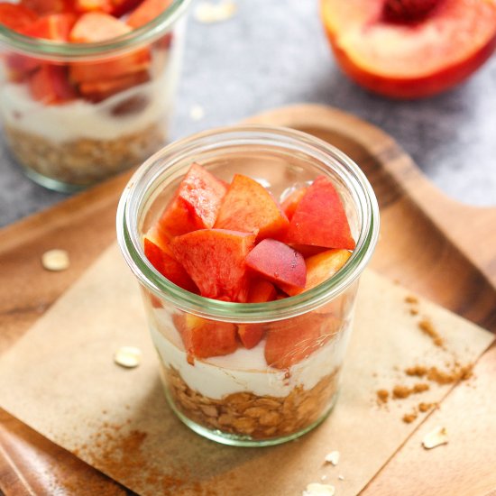 Peaches And Cream Overnight Oats