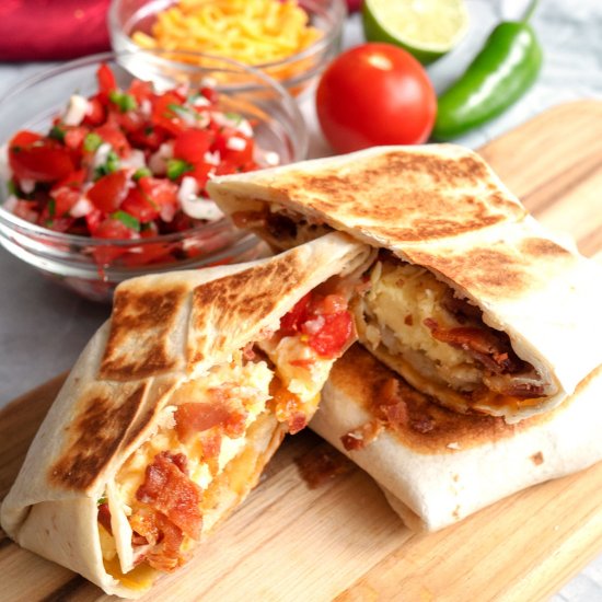 Tasty Breakfast Quesadilla Wraps