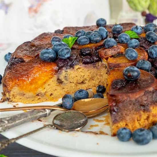 Mascarpone Apricot Blueberry Tart