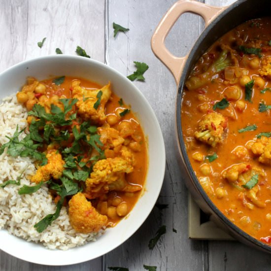 Cauliflower and Chickpea Curry