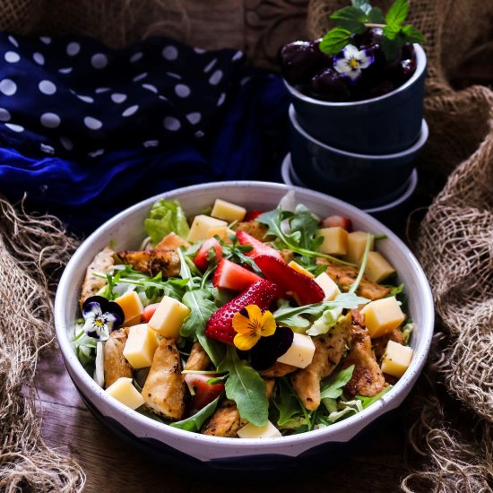 Strawberry Chicken  Gouda Salad