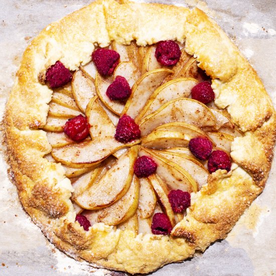 Pear Raspberry Galette