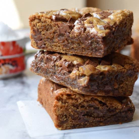 Salted Toffee Blondies