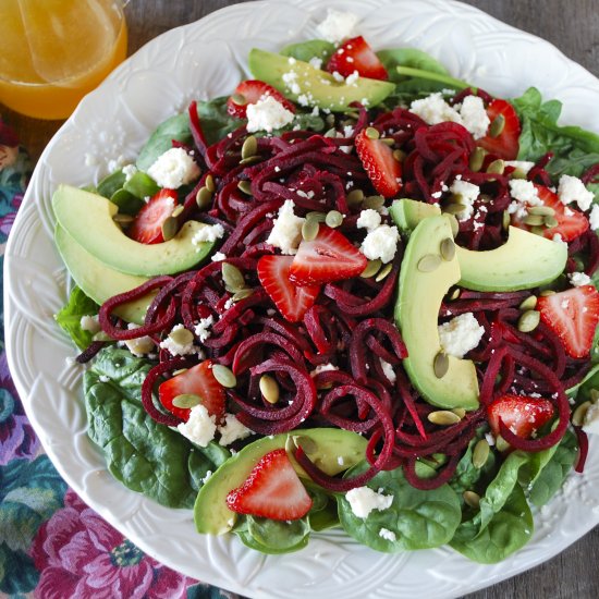 Beet, Avocado & Strawberry Salad