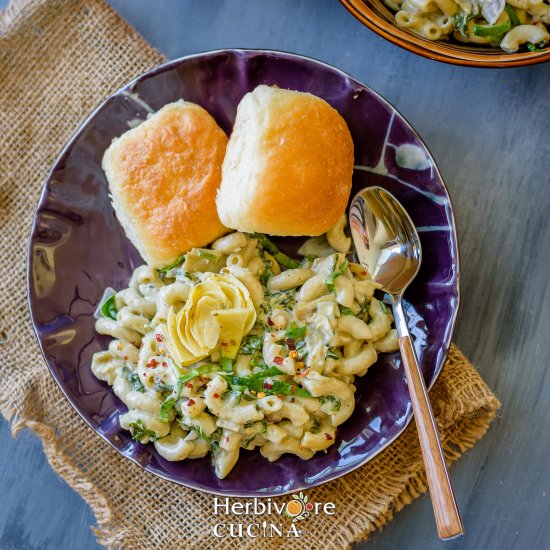 Spinach Artichoke Mac & Cheese