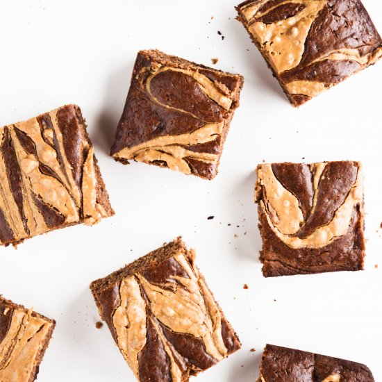 Peanut Butter Swirl Brownies